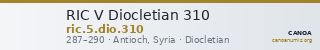 RIC V Diocletian 310 — CANOA
