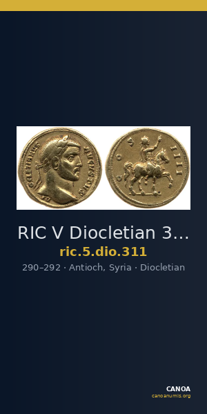 RIC V Diocletian 311 — CANOA