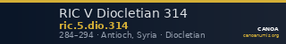 RIC V Diocletian 314 — CANOA
