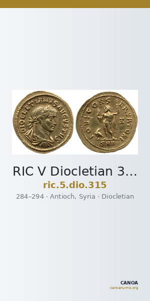 RIC V Diocletian 315 — CANOA