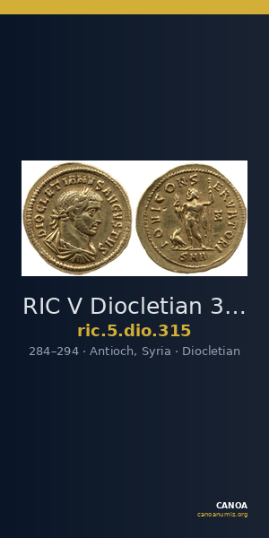 RIC V Diocletian 315 — CANOA