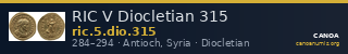 RIC V Diocletian 315 — CANOA