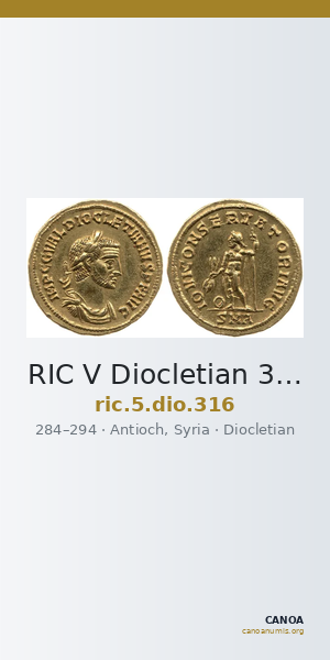 RIC V Diocletian 316 — CANOA