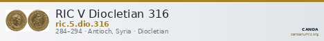 RIC V Diocletian 316 — CANOA