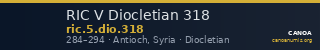 RIC V Diocletian 318 — CANOA