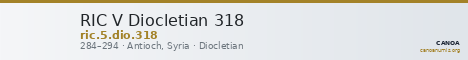 RIC V Diocletian 318 — CANOA
