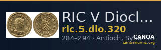 RIC V Diocletian 320 — CANOA