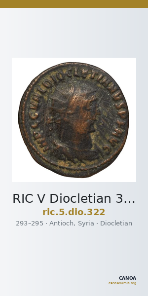 RIC V Diocletian 322 — CANOA
