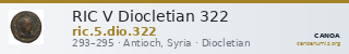 RIC V Diocletian 322 — CANOA