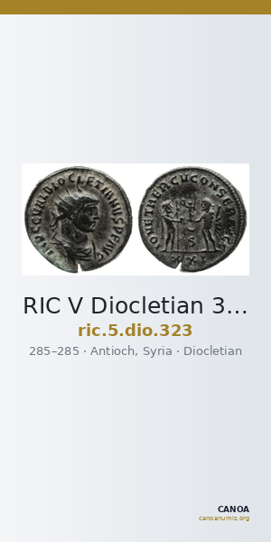 RIC V Diocletian 323 — CANOA
