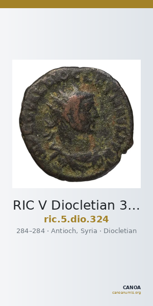 RIC V Diocletian 324 — CANOA