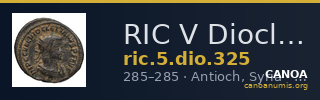 RIC V Diocletian 325 — CANOA