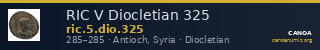 RIC V Diocletian 325 — CANOA