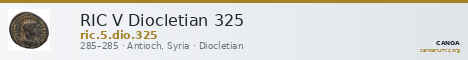 RIC V Diocletian 325 — CANOA