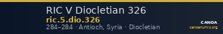 RIC V Diocletian 326 — CANOA