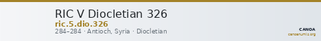 RIC V Diocletian 326 — CANOA