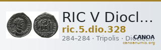 RIC V Diocletian 328 — CANOA