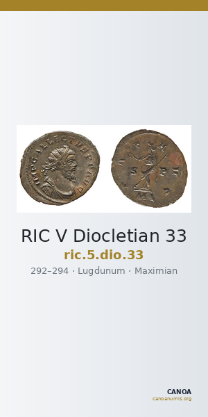 RIC V Diocletian 33 — CANOA