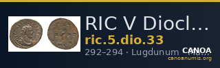 RIC V Diocletian 33 — CANOA
