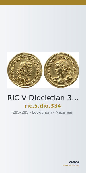 RIC V Diocletian 334 — CANOA