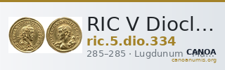 RIC V Diocletian 334 — CANOA