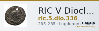 RIC V Diocletian 336 — CANOA