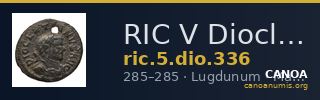 RIC V Diocletian 336 — CANOA