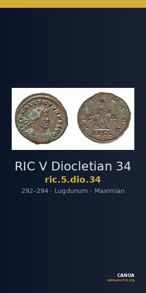RIC V Diocletian 34 — CANOA