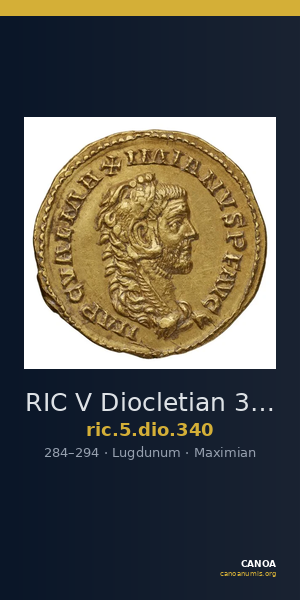 RIC V Diocletian 340 — CANOA