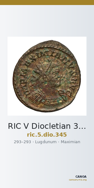 RIC V Diocletian 345 — CANOA