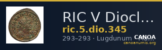 RIC V Diocletian 345 — CANOA
