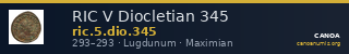 RIC V Diocletian 345 — CANOA