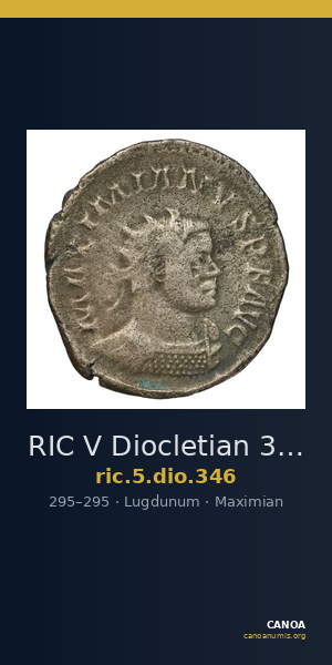 RIC V Diocletian 346 — CANOA