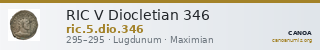 RIC V Diocletian 346 — CANOA