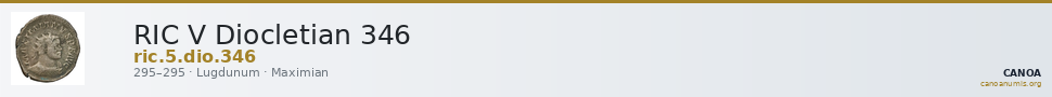 RIC V Diocletian 346 — CANOA