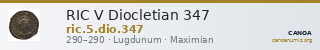 RIC V Diocletian 347 — CANOA
