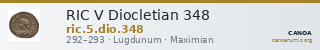 RIC V Diocletian 348 — CANOA