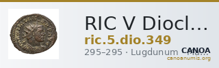 RIC V Diocletian 349 — CANOA