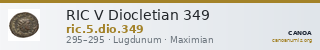 RIC V Diocletian 349 — CANOA