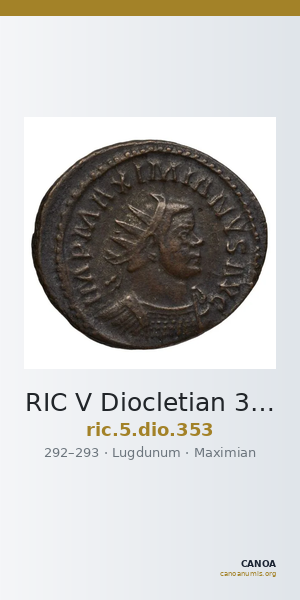RIC V Diocletian 353 — CANOA