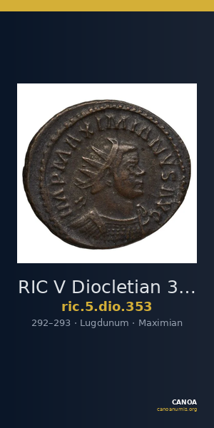 RIC V Diocletian 353 — CANOA