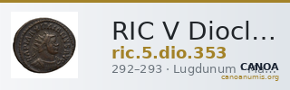 RIC V Diocletian 353 — CANOA