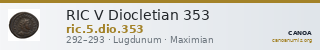 RIC V Diocletian 353 — CANOA