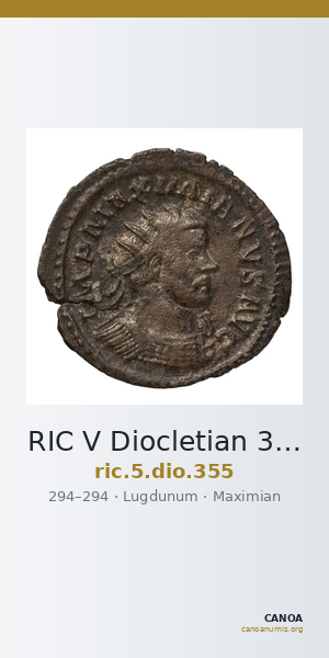 RIC V Diocletian 355 — CANOA