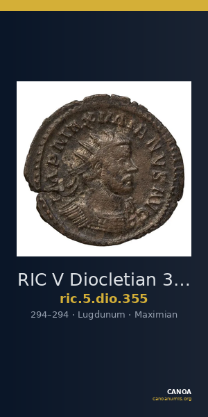 RIC V Diocletian 355 — CANOA