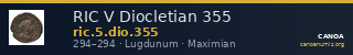 RIC V Diocletian 355 — CANOA