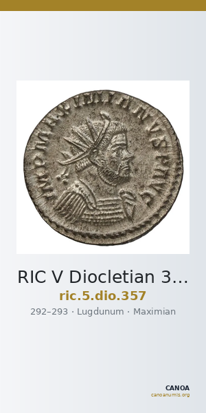 RIC V Diocletian 357 — CANOA