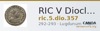 RIC V Diocletian 357 — CANOA