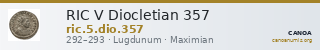 RIC V Diocletian 357 — CANOA