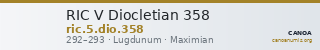 RIC V Diocletian 358 — CANOA